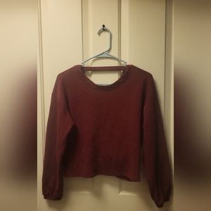 Old Navy Open Back Twist Knott Maroon Sweater